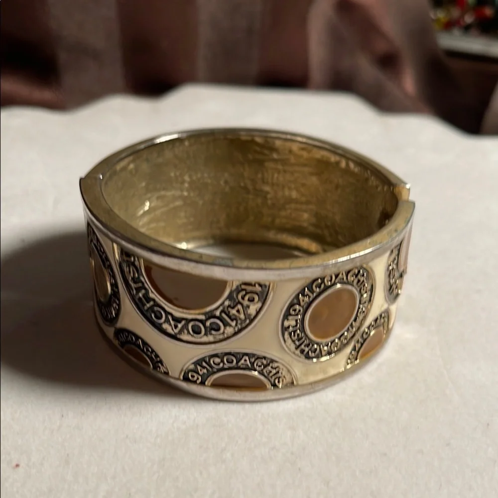 Coach Beige Bangle Bracelet